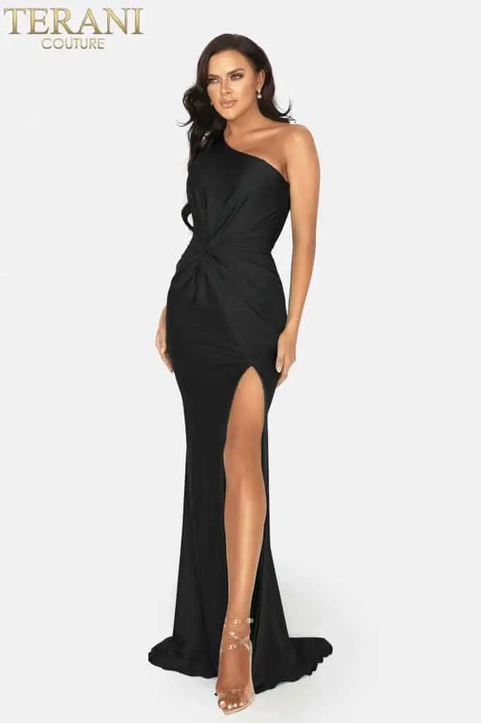 One shoulder high slit prom dress - 2011P1066