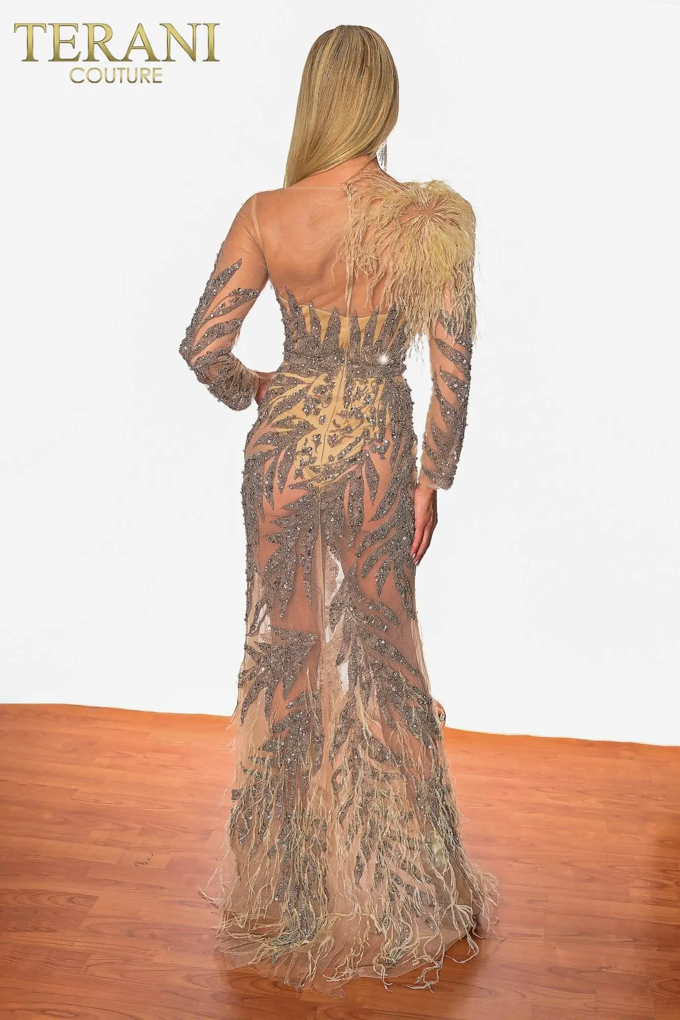 Pageant Gown with One Long Sleeve – 231GL0439